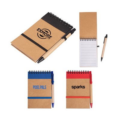 Kraft Jotter Notepad w/Pen
